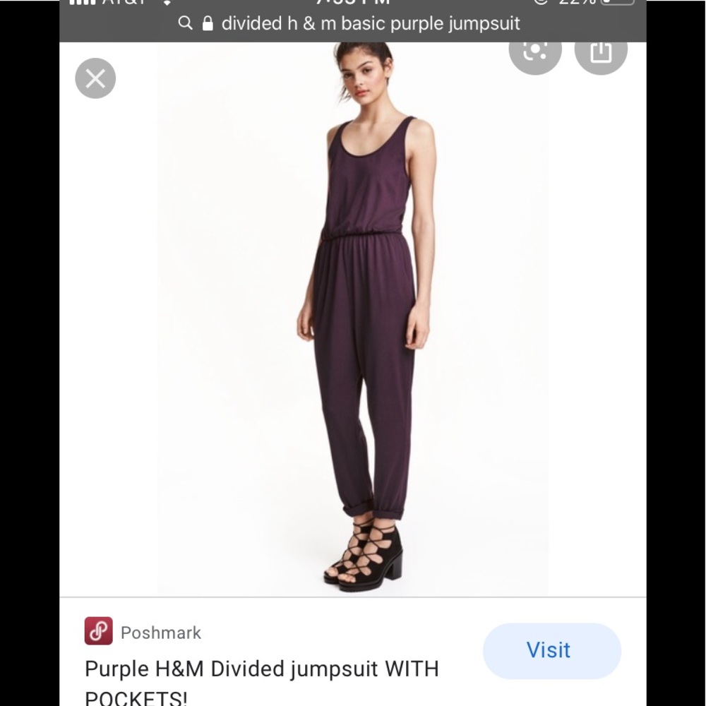 2 for $12 PURPLE H & M Divided Jumpsuit